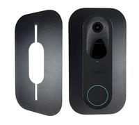 Façade en acier inoxydable pour sonnette vidéo Reolink | Batterie, 5 MP, Ultra HD, 2K, 4 MP, WiFi, PoE, batterie, support de sonnette - Robuste et accessoires pour sonnette (noir)