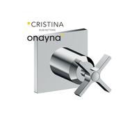 Façade externe cross road pour robinet d'arret chrome - CRISTINA ONDYNA CR71051