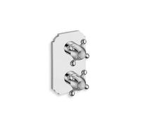 Façade externe encastrée en laiton pour thermostatique 2 sorties RETRO PARIGI - CRISTINA ONDYNA XP85251