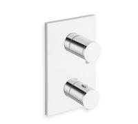 Façade externe thermostatique pour douche encastrée 2 sorties chrome TRIVERDE - CRISTINA ONDYNA XT85251