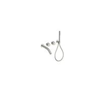 FACADE MITIGEUR BAIN DOUCHE 2 SORTIES ROSACES DOUCHETTE INOX - CRISTINA ONDYNA SX10228