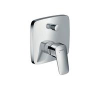 Façade mitigeur bain douche encastré 2 sorties Logis chromé