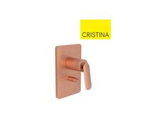 Façade mitigeur douche encastrée 2 sorties Or Rose Brossé - CRISTINA ONDYNA FL68934P