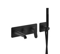 Façade mitigeur encastrée bain douche 2 sorties blackmat - CRISTINA ONDYNA BT10213