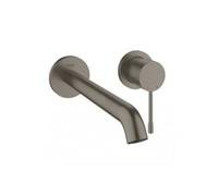 Façade Mitigeur ESSENCE 2 trous lavabo taille L saillie 230 Graphite brossé