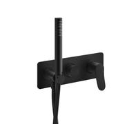 Façade mitigeur externe douche murale 2 sorties blackmat - CRISTINA ONDYNA BT60213