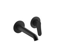 Façade Mitigeur Lavabo Botte 2 trous bec 225 mm blackmat - CRISTINA ONDYNA BT25913