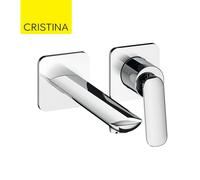 Façade mitigeur lavabo encastré 2 trous Chromé Foil - CRISTINA ONDYNA FL25751