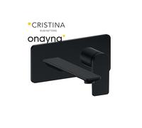 Façade mitigeur lavabo encastré ac plaque bec 185 mm blackmat - CRISTINA ONDYNA BA25613