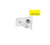 Façade mitigeur lavabo encastré avec bec de 185 mm Chromé - CRISTINA ONDYNA FL25651