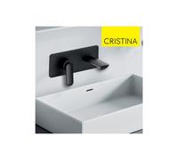 Façade mitigeur lavabo encastré avec bec de 185 mm Noir Mat - CRISTINA ONDYNA FL25613