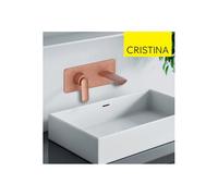 Façade mitigeur lavabo encastré avec bec de 185 mm Or Rose Brossé - CRISTINA ONDYNA FL25634P