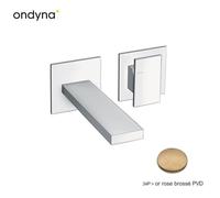 Façade Mitigeur Lavabo Murale Tabula Or Rose Brossé - CRISTINA ONDYNA TA25734P