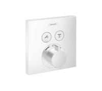 Hansgrohe Mitigeur thermostatique encastré bain-douche ShowerSelect 15763700, 2 fonctions, blanc mat