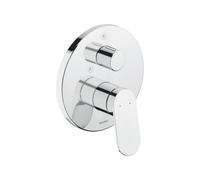 Façade robinet encastré 2 sorties DURAVIT Wave avec inverseur chromé brillant