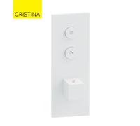 Façade Thermo Twist thermostatique 2 sorties Blanc Mat Quadri - CRISTINA ONDYNA XQ61224