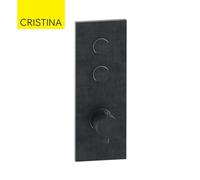 Façade Thermo Twist thermostatique 2 sorties Chromé Noir Brossé Quadri - CRISTINA ONDYNA XQ61275