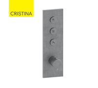 Façade Thermo Twist thermostatique 3 sorties Inox - CRISTINA ONDYNA XX61328