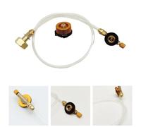 FACAIIO Adaptateur de réchaud à gaz de camping, convertisseur de valve de recharge de propane pour GPL pour bidon plat à réservoir, connexion filetée étanche, accessoire de brûleur extérieur, 70 cm