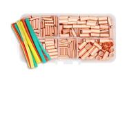 FACAIIO Assortiment de 250 connecteurs à sertir en cuivre avec 8 | Manchons, 7 tailles de GT-0.5 à 16 pour fils souples et durs, cosses de bornes de 12 mm de long pour câblage électrique