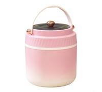 FACAIIO Bocal alimentaire isotherme à double compartiment de 1,134 g, récipient isotherme en acier inoxydable, étanche, pour repas chauds et froids avec couverts et sac de transport (rose)
