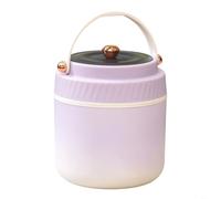 FACAIIO Bocal alimentaire isotherme à double compartiment de 1 134 g, récipient isotherme en acier inoxydable, étanche, pour repas chauds et froids avec couverts et sac de transport (violet)