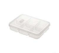 FACAIIO Boîte de conservation hermétique et étanche pour viande crue et assaisonnements - Organiseur de réfrigérateur en plastique transparent 19,8 x 14,3 cm (Lucency)