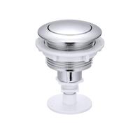FACAIIO Bouton de chasse d'eau de chasse d'eau en plastique ABS de rechange simple ou avec support de salle de bain pour réparation de réservoir de 55 mm Noir Argent
