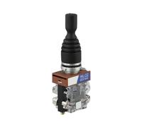 FACAIIO Commutateur de joystick industriel 2 positions 2NO momentané pour HKL-C22, 150-600V 15A Sélecteur de commande manuelle avec bague en caoutchouc