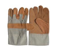 FACAIIO Gants de soudeur professionnels en cuir de vache marron avec chaleur pour une résistance à la flamme et des conditions très difficiles