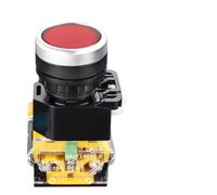 FACAIIO Interrupteur à bouton-poussoir momentané LA38-11 22 mm 1NO 1NC 440 | Lot de 6 boîtiers résistants au feu multicolores avec connecteurs de fourche pour panneau électrique