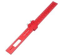 FACAIIO Jauge à tracer en alliage d'aluminium avec échelle métrique et impériale pour mesure et marquage, H160, rouge