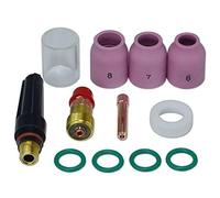 FACAIIO Kit de lentilles à gaz Stubby TIG 17GL332 3/32" avec tasse #10, buses en aluminium, pince, pour Miller, Weldcraft WP-17/26, DB17/26, lot de 12