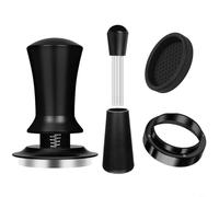 FACAIIO Kit de tamper et distributeur de café 51 mm avec mécanisme à ressort, outil à aiguille pour une extraction uniforme, entonnoir magnétique et tapis de tamper en acier inoxydable