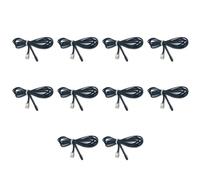 FACAIIO Lot de 10 capteurs de thermistance 10K B3950 étanches en résine | Sonde de température pour climatisation - Distributeur d'eau - Haute tension - Résistance - Réponse rapide - Noir - 1 m