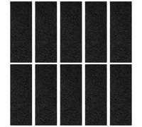 FACAIIO Lot de 10 filtres à charbon actif pour grille d'aération - 10,2 x 30,5 cm - Pour purificateur d'air, humidificateur et four - Noir