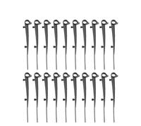 FACAIIO Lot de 20 clips de fixation pour gouttière, 150 mm en plastique, pour gouttières de gouttière, noir/gris