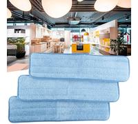 FACAIIO Lot de 3 chiffons en microfibre de 45,7 cm pour système Rubbermaid Q411, recharges de tampons humides doux à haute absorption pour entretien du sol commercial et domestique