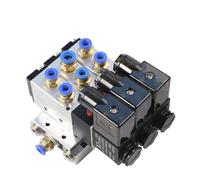 FACAIIO Lot de 3 électrovannes pneumatiques CC 24 V 4V210-08 2 positions 5 | 4V210-08 Lot de 3 électrovannes pneumatiques 24 V 0,6 cm Kit de silencieux 3 x DC 24 V 4V210-08 électrovanne à air 2