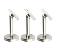 FACAIIO Lot de 3 supports de rampe d'escalier réglables 304 pour support mural en acier inoxydable pour balustrades de 60 mm et 80 mm Argenté