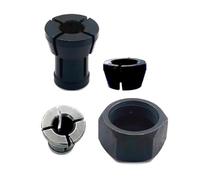 FACAIIO Lot de 4 pinces de serrage en acier 6 mm 6,35 mm 8 mm pour routeur Makita RP0900K RT0701C RT0702C RT0700CX2 M361 3608B Outils