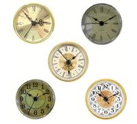 FACAIIO Mécanisme d'horloge à quartz 70 mm Finition argentée Lentille transparente arabe romain pour cadran DIY Kit de fabrication d'horlogerie