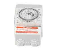 FACAIIO Minuteur mécanique analogique 220 V 24 h Cycle DIN Interrupteur avec commande manuelle et réserve de marche