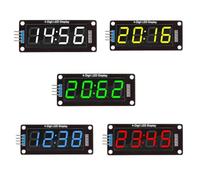 FACAIIO Module d'affichage d'horloge LED à 4 chiffres de 1,4 cm TM1637 Pilote RVB Tube anode commune DIY Projets électroniques Bleu