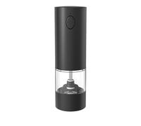 FACAIIO Moulin à poivre et sel électrique automatique, alimenté par USB, avec lumière LED, broyage réglable, design transparent, remplissage facile