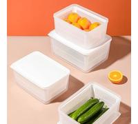 FACAIIO Panier à linge double couche pour fruits et légumes avec couvercle, pour égouttoir en plastique PP et boîte de rangement