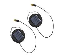 FACAIIO Panneau solaire rechargeable 2 V 100 mA pour lampe suspendue DIY | Accessoires de rechange pour lanterne d'extérieur résistante aux intempéries avec couvercle en ABS noir 10 h