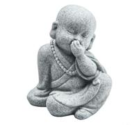 FACAIIO Petite statue de moine Bouddha sage en résine pour jardin, aquarium ou terrasse, décoration d'intérieur (F)