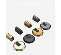FACAIIO Pour cale de porte mécanique robuste, butée de sol réglable de 3,5 cm, construction en alliage de zinc massif, design push-to-lock, montage simple ou à vis, sûr et animaux domestiques, gris