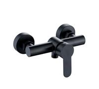FACAIIO Robinet de douche noir 304 pour robinet d'eau chaude et froide en acier inoxydable avec cartouche en céramique, fixation murale G1/2 Triple raccord de baignoire